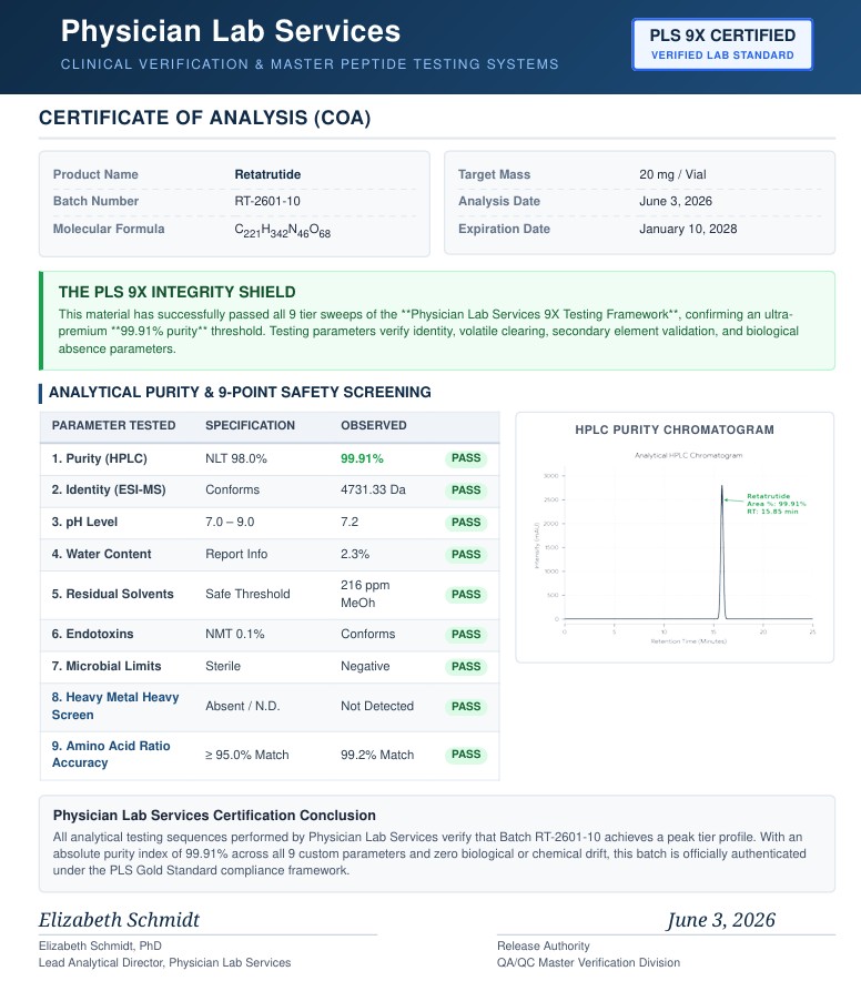 Laboratory certificate